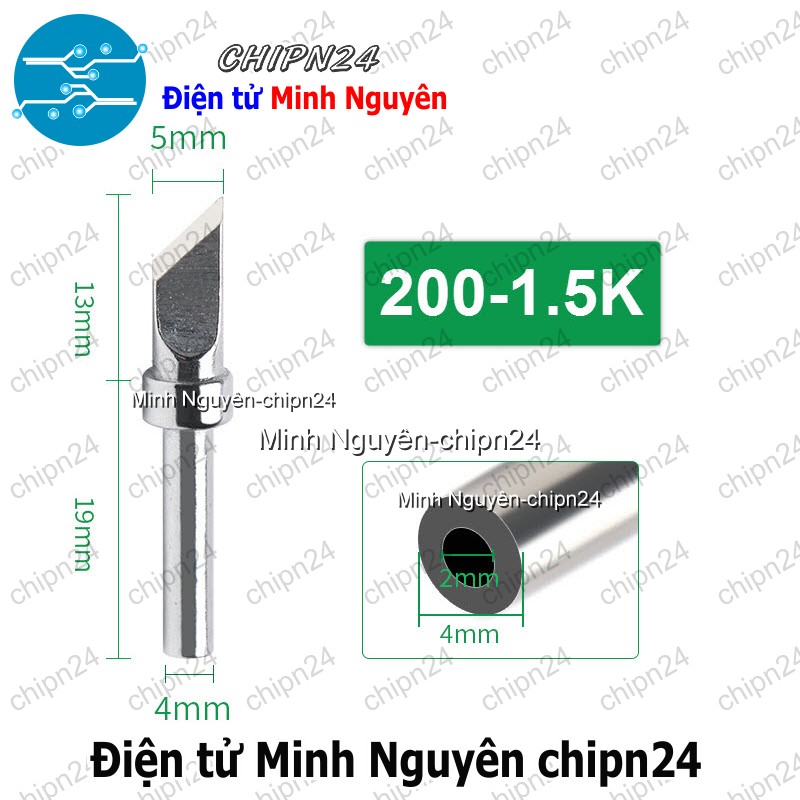 [1 cái] (K22) Đầu Mũi Hàn 200 (Dao/Vát/Phẳng/Nhọn) - [Chọn Loại] - HHH.00240