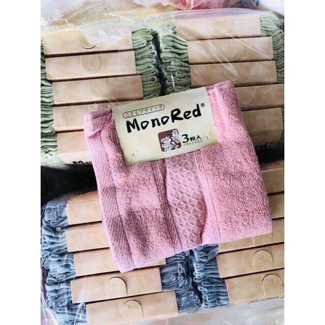 Khăn Mặt Monored Xuất Nhật Bông Mềm Mịn Bền Đẹp Không Xổ Lông Kháng Chuẩn Dùng Cho Cả Gia Đình