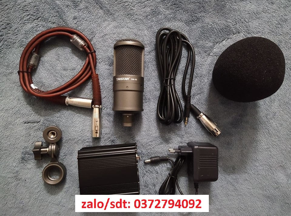 Combo bộ thu âm livestream mic Takstar SM8B và sound card k10 2020 phiên bản kỷ niệm