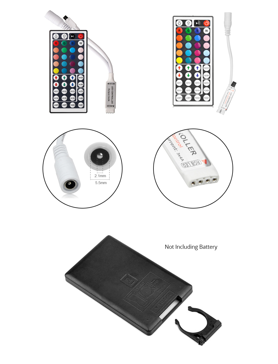 44 Key RGB LED Controller Controller SingleDual Output Connectors DC 12V 24V IR Remote Control for 5050 3528 2835 USB LED Strip Light