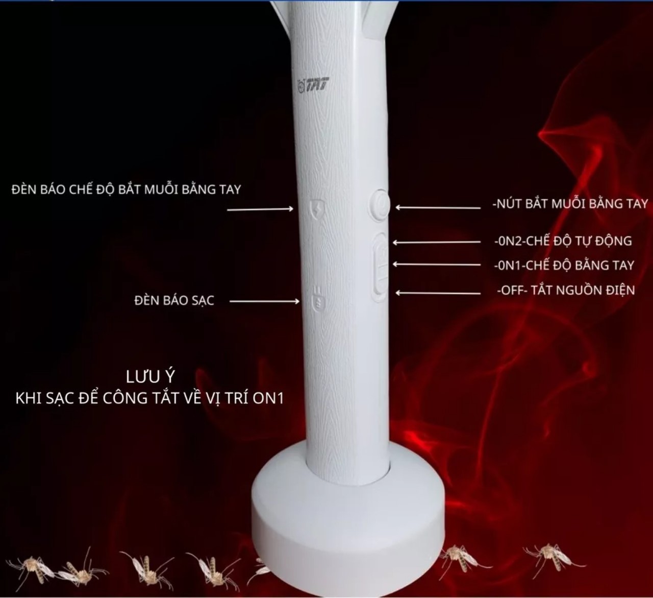 Vợt Bắt Muỗi 2 trong 1 tiết kiệm điện