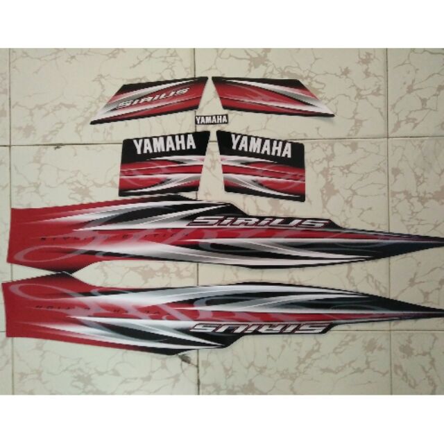 Bộ tem yamaha sirius 2013 đỏ đen hàng nhập Thái Lan
