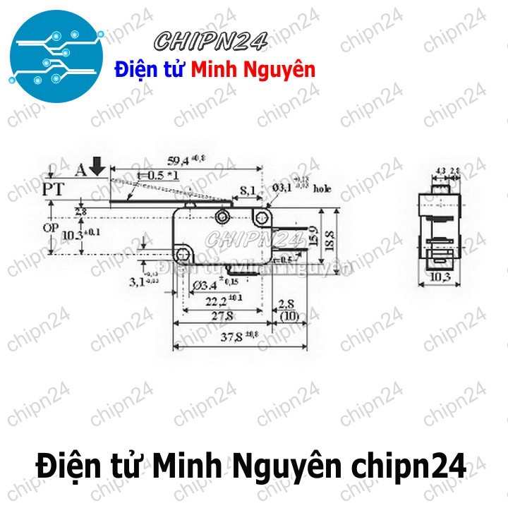 [2 cái] (F102.6) Công Tắc Hành Trình CTHT V-153-1C25 - HH004774