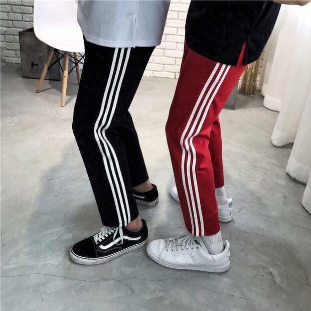 [YoloBoutique] QUẦN THỂ THAO 3 SỌC UNISEX (ĐEN, XANH LÁ, ĐỎ)