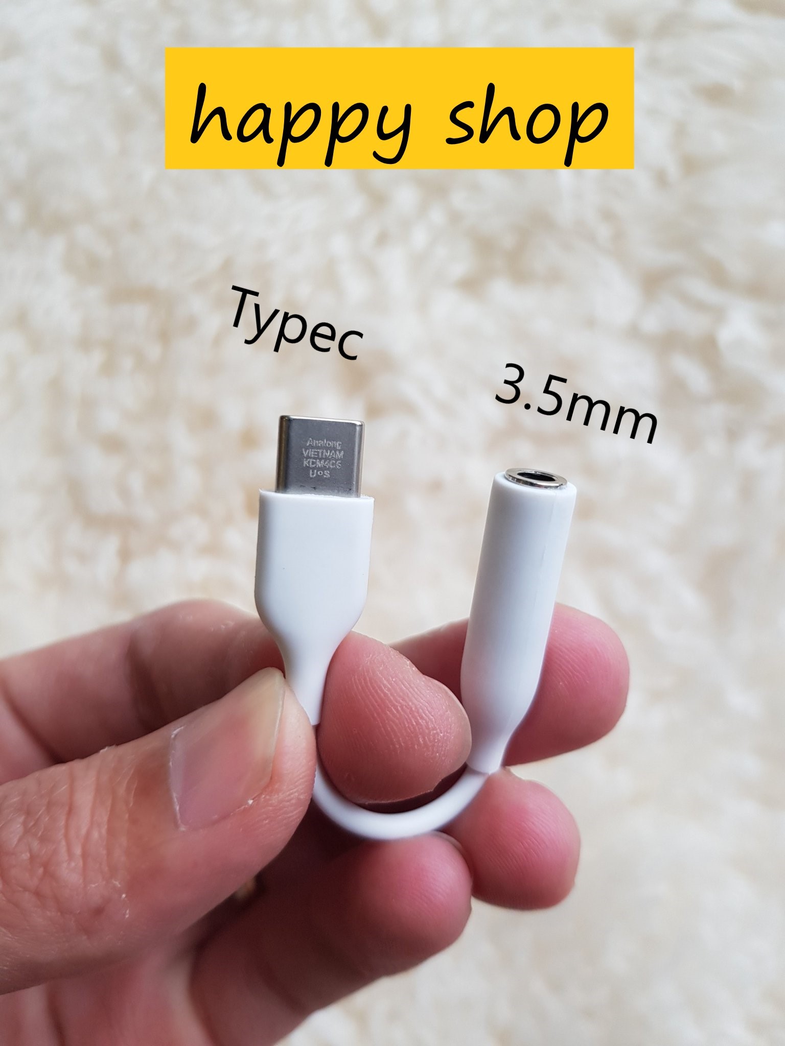 Jack Typec to 3.5 - Cáp Chuyển Đổi Typec sang 3.5mm SamSung Âm Thanh Hay, Kết Nối Ổn Định - BH 1 NĂM Đổi Mới. Happy Shop