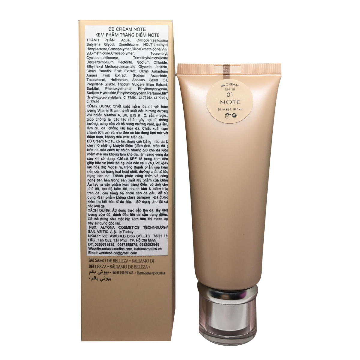 [HCM]NOTE BB Cream 35ml ( màu sáng 01)