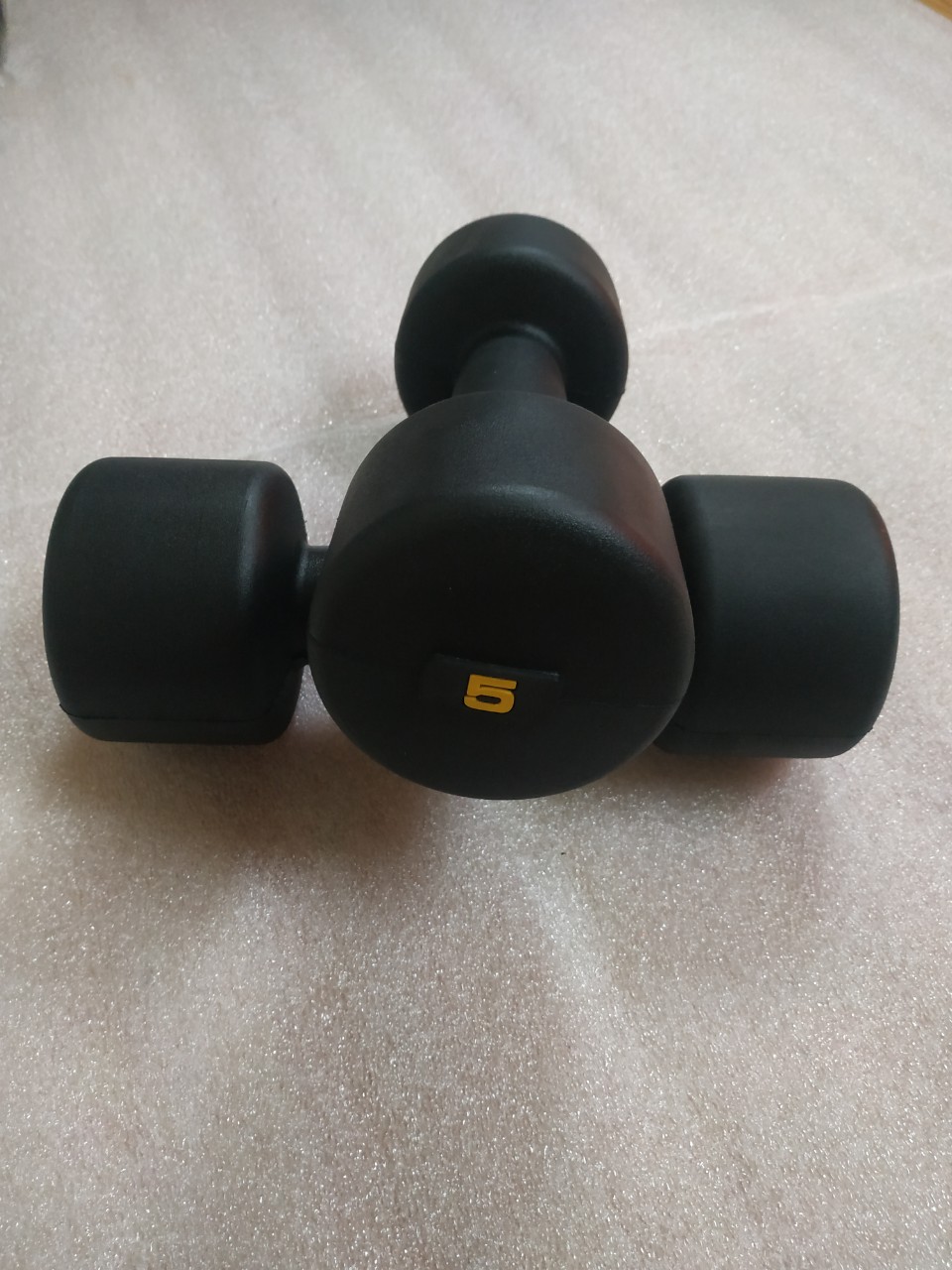 Tạ tay cao su màu đen 5kg (1 đôi)