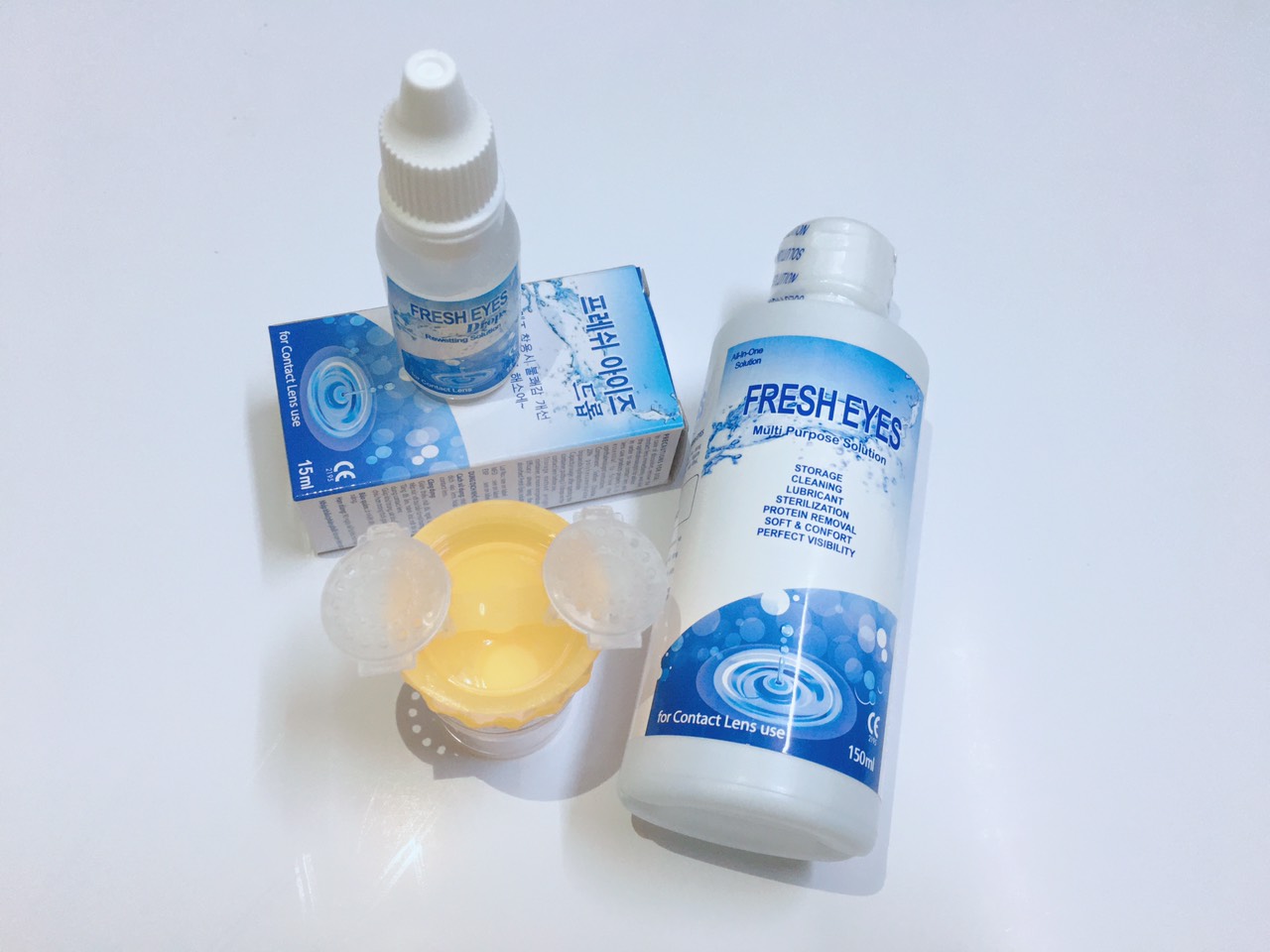 ( Siêu tiết kiệm) Combo nước ngâm lens - nhỏ mắt -cốc rửa lens