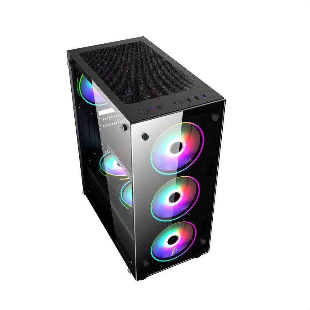 Case 1St Player Fire Dancing V3-A (2 Mặt Kính Cường Lực,Tặng 4 Fan Led, ATX)