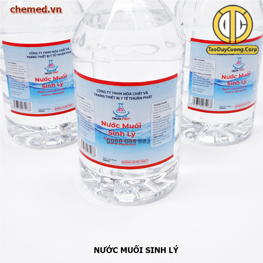 Nước muối sinh lý - hàng chính hãng Công ty Thuận Phát chai 500ml