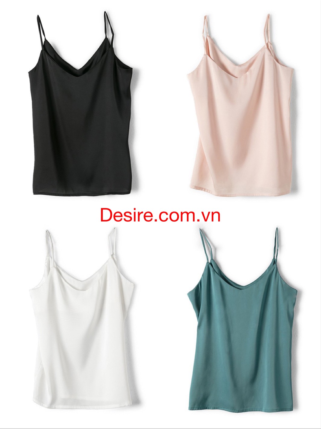 Áo hai dây lụa mềm mát phối cùng Blazer hoặc Vest AN-01