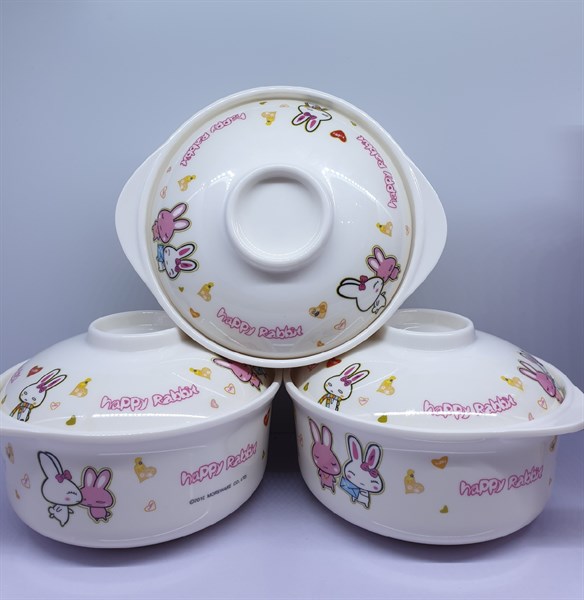 Chén ăn dặm cho bé có nắp đậy xinh xinh