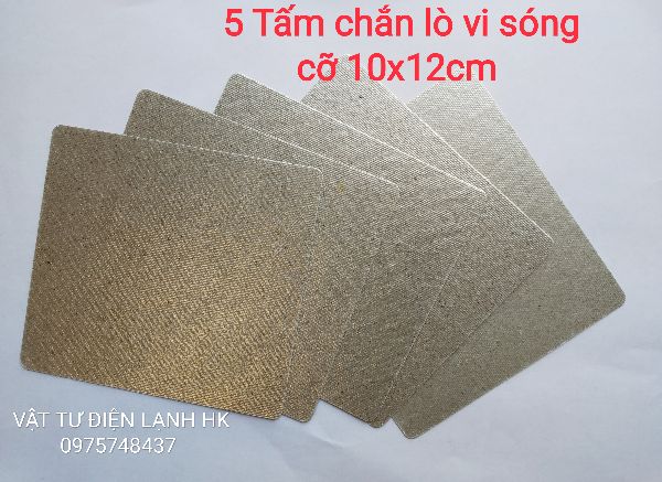 Set 5 tấm chắn lò vi sóng 10x12cm - Bạc chắn sóng Lvs. - chắn sóng lvs. 10x12