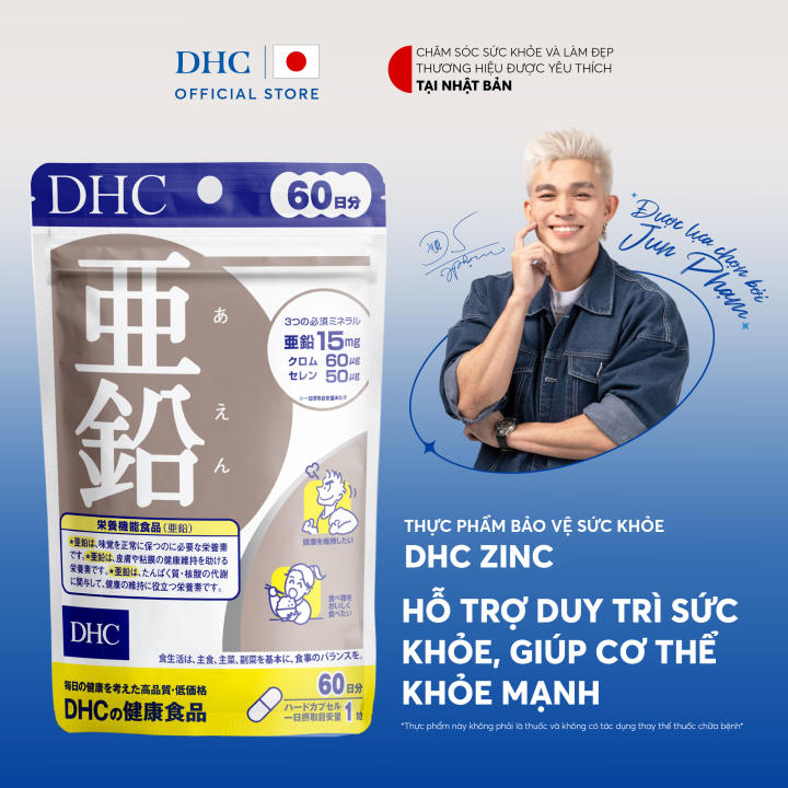 Thực phẩm bảo vệ sức khỏe DHC ZinC (60 ngày) – Dạng viên uống hỗ trợ bổ sung kẽm
