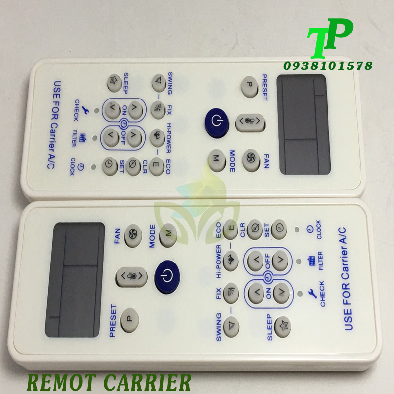 Điều Khiển, Remote Máy Lạnh Điều Hòa Carrier(Tặng Kèm Pin)