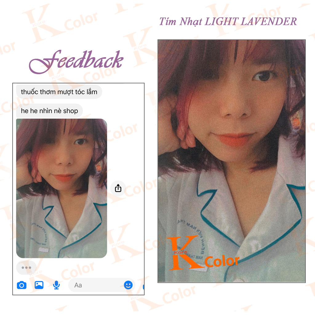 Thuốc nhuộm tóc LIGHT LAVENDER - TÍM LAVENDER NHẠT Kcolor