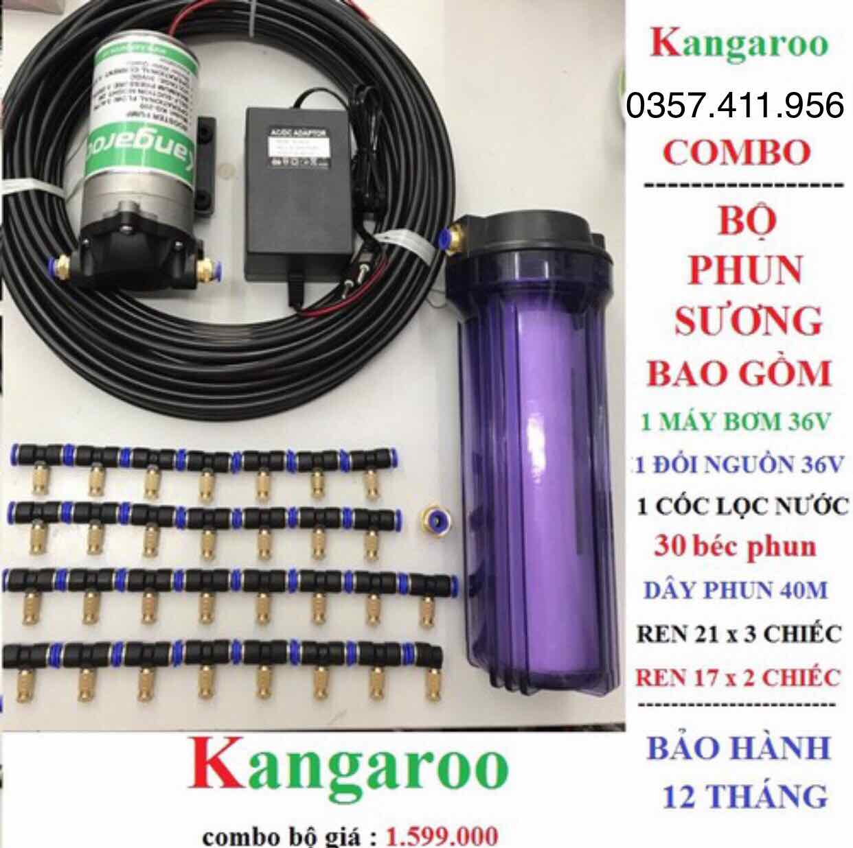 trọn bộ máy phun sương 30 đầu béc phun - 30 béc phun