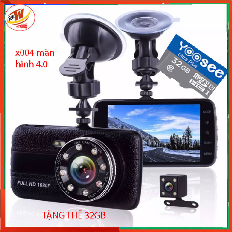 [kèm thẻ 32gb]  Camera hành trình ô tô X004 full hd 1080p manf 4.0 camera hanhf trình Chính hãng