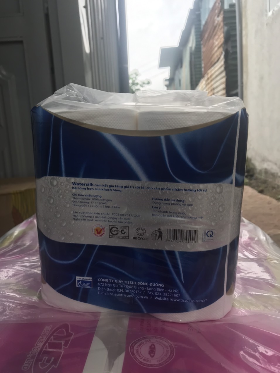 Giấy Vệ Sinh Watersilk Bịch 12 Cuộn loại 1