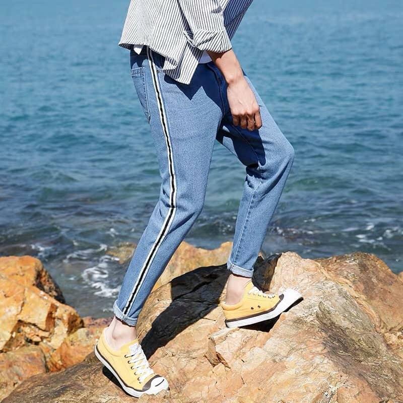 Quần baggy nam nữ sọc phong cách