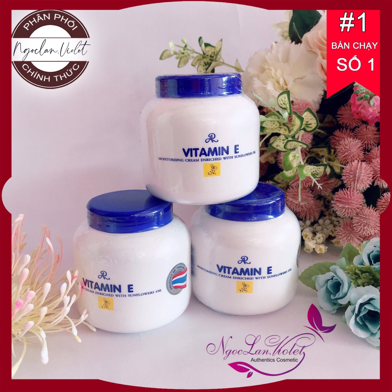 Combo 3 hũ kem dưỡng ẩm Aron - Thái Lan