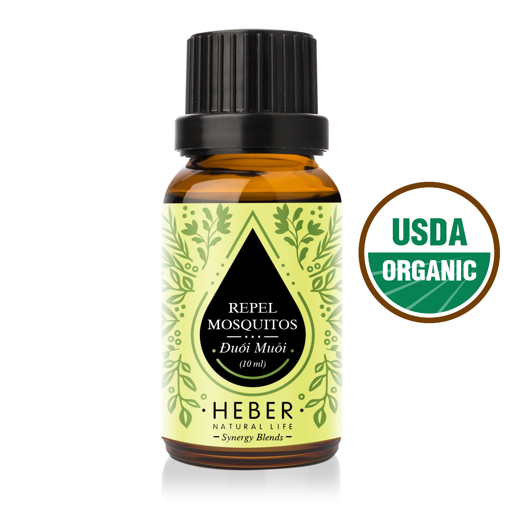 Tinh Dầu Đuổi Muỗi - Repel Mosquitos Blend Essential Oil Heber Natural Life, 100% Thiên Nhiên Nguyên Chất Cao Cấp, Xông Thơm Phòng