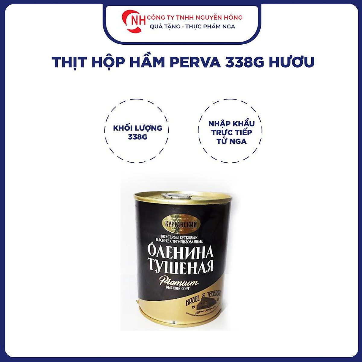 Thịt hươu hầm NK Nga 338g