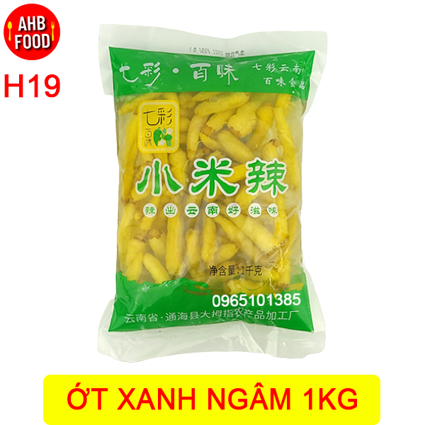 Ớt Xanh Ngâm 1kg - Ngân chân gà, ăn trực tiếp