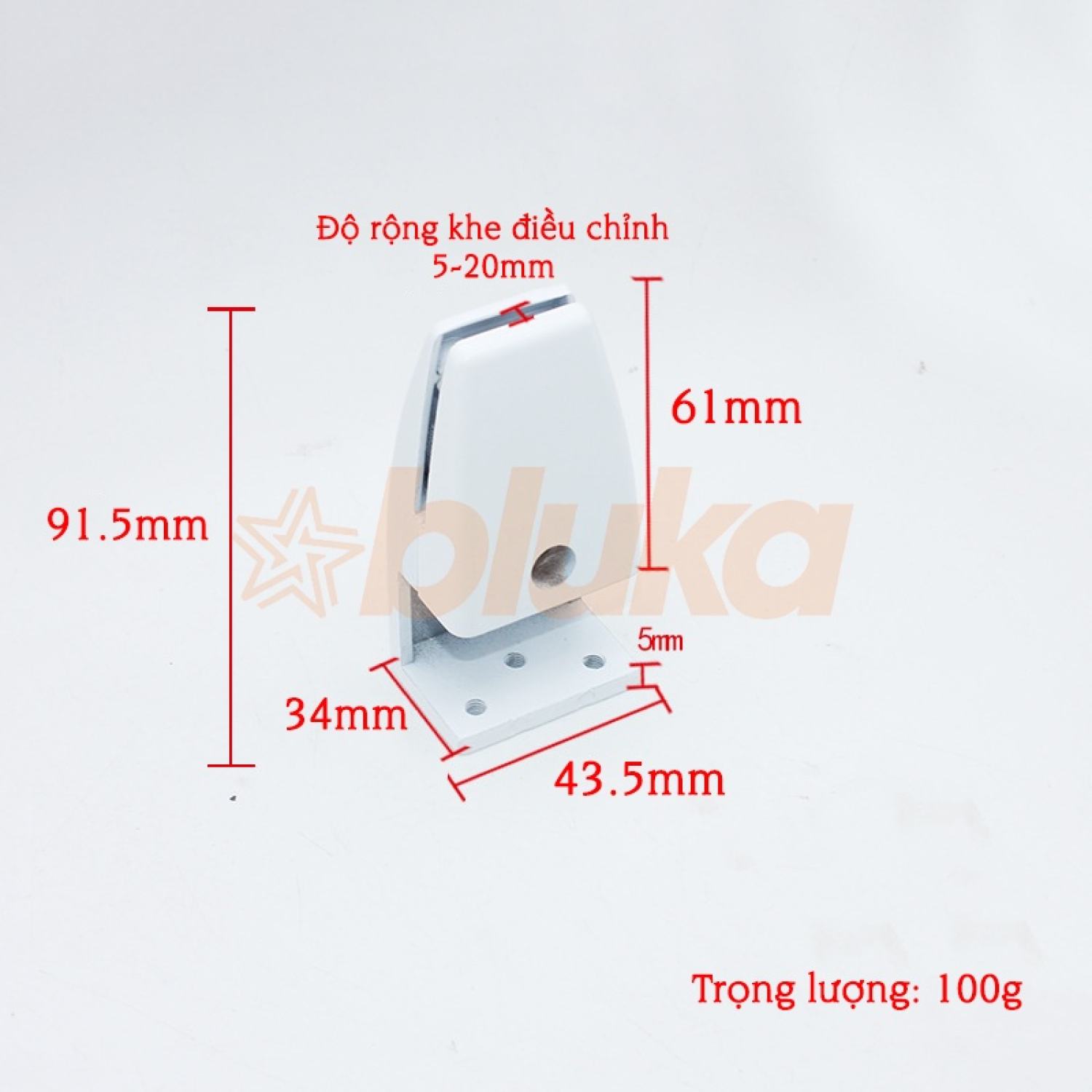 Kẹp Kính, Kẹp Vách Ngăn Trắng