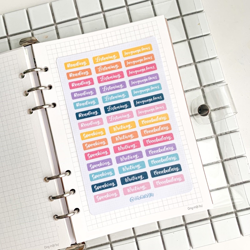 [Sticker Ham Học]  Sticker Đề Mục Anh Văn - Sticker Ham Học / Hidari