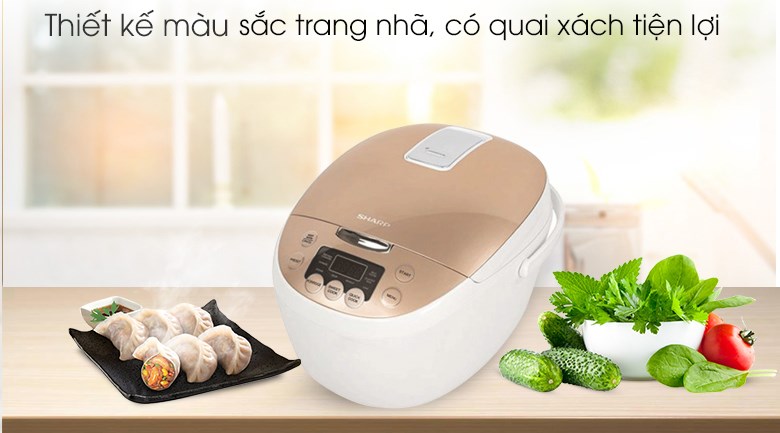 [Giá cực sốc] Nồi cơm điện tử Sharp 1.8 lít KS-COM181CV-GL hàng chính hãng