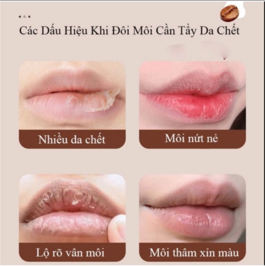 Tẩy da chết tế bào chết môi cafe HEYXI