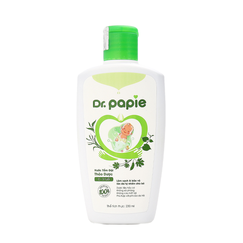 Nước tắm Thảo Dược Dr Papie cho bé 230ml