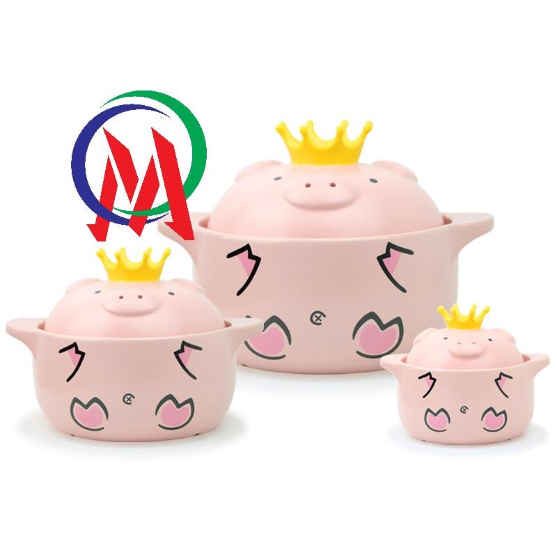 [NỒI CHỐNG DÍNH] Nồi đất chống cháy hình heo 17.5cm 600ml