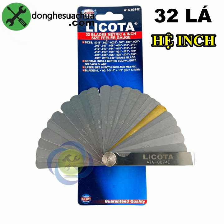Thước lá đo khe licota ata-0074e hệ inch loại 32 lá