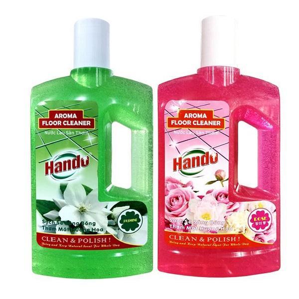 Bộ 2 Chai nước lau sàn siêu sạch thơm mát Hando 1L Hương ngẫu nhiên
