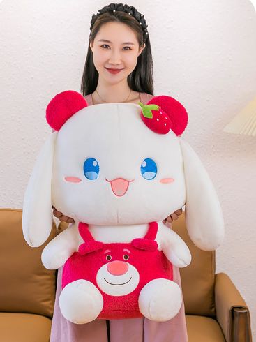 Gấu bông thỏ melody thú bông thỏ cinnamoroll mặc yếm gấu dâu lotso size lớn lông mịn cao cấp cho bé mẫu mới