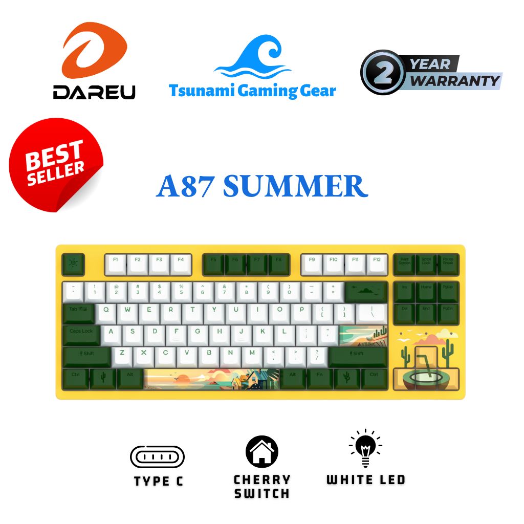 Bàn phím cơ DAREU A87 SUMMER/CHILDHOOD/DREAM/SWALLOW (PBT, CHERRY Brown/ Red switch)