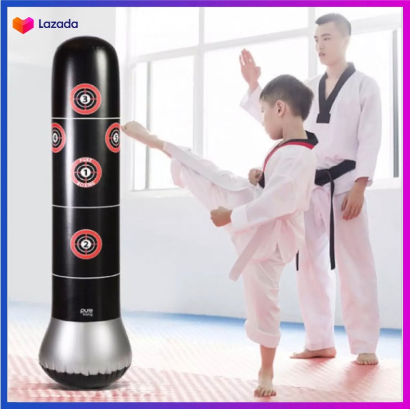 Bao trụ đấm bốc tự cân bằng tại nhà, văn phòng - thiết bị tập đấm boxing loại tốt + tặng kèm bơm hơi.