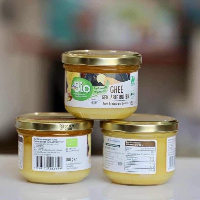[Date T2/2025] Bơ ghee hữu cơ Đức DM BIO 180g cho bé 7m+