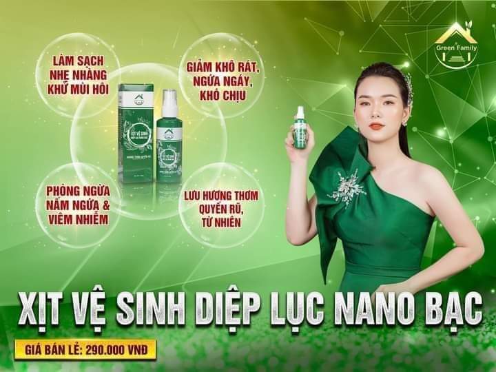 Xịt Vệ Sinh Diệp Lục Nano Bạc