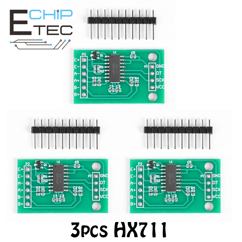 3pcs Mô-đun Cảm Biến Tế Bào Tải HX711 Cảm Biến Áp Suất Cân Cảm Biến AD Chính Xác 24Bit Cho Arduino