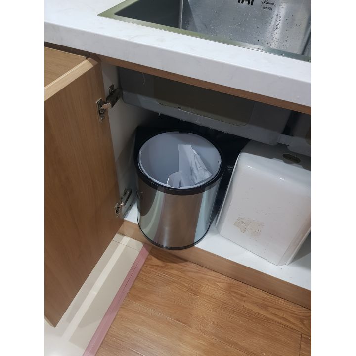 Thùng Rác Tròn Gắn Cánh tủ bếp 14l