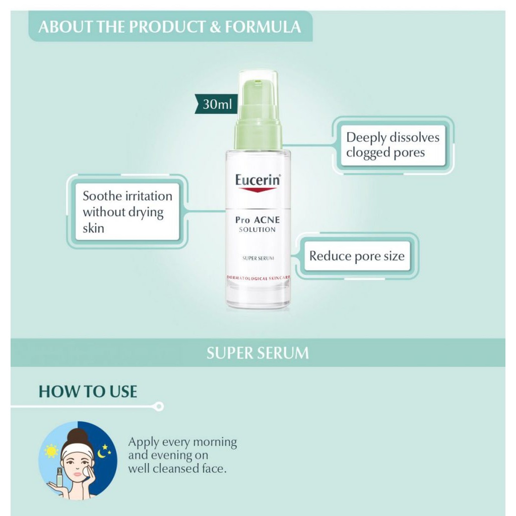 ✁◕☄ Serum Giảm Mụn Eucerin Pro ACNE Solution Super
