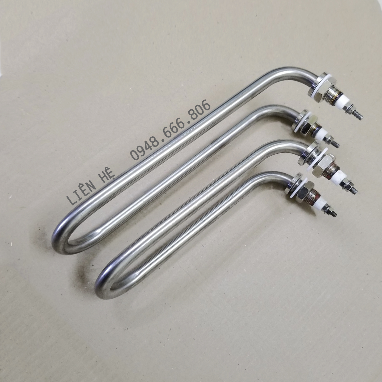 Điện trở chữ U chân cong, thanh nhiệt chân quỳ cho nồi bếp công nghiệp điện 220V