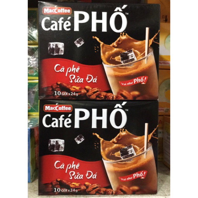 {COMBO 3 DÂY PSĐ} - 3 Dây Cà phê Phố sữa đá hộp 10 gói x24g