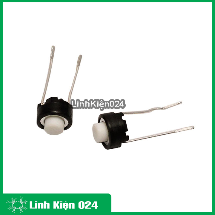Combo 10 nút nhấn 2 chân màu trắng