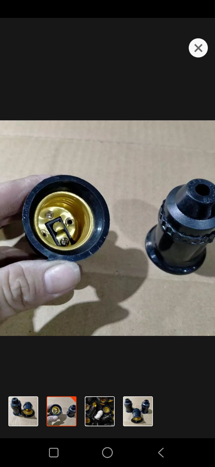 Bộ 2 Đui đèn E27 màu đen
