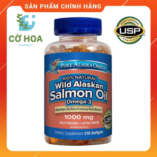Viên dầu cá hồi Pure Alaska Omega 3 Wild Salmon Oil 1000 mg - Hộp 210 viên thumbnail