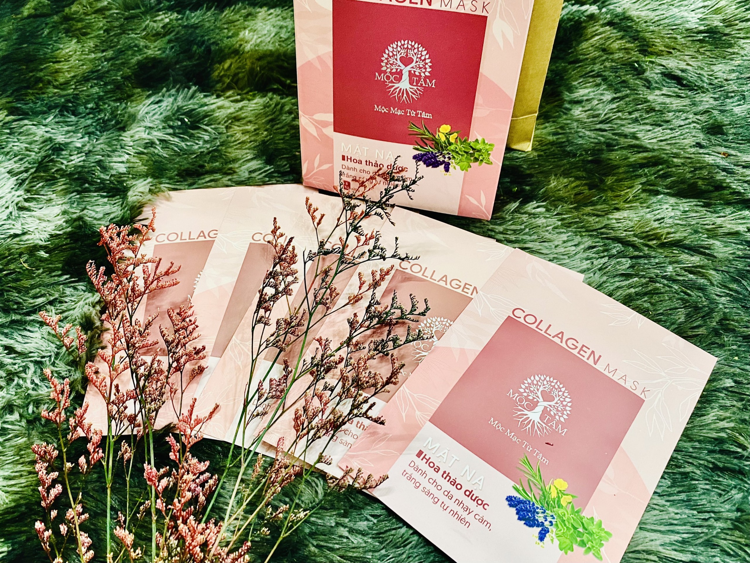 Mặt nạ Collagen Hoa thảo dược ( 1 hộp 5 miếng )